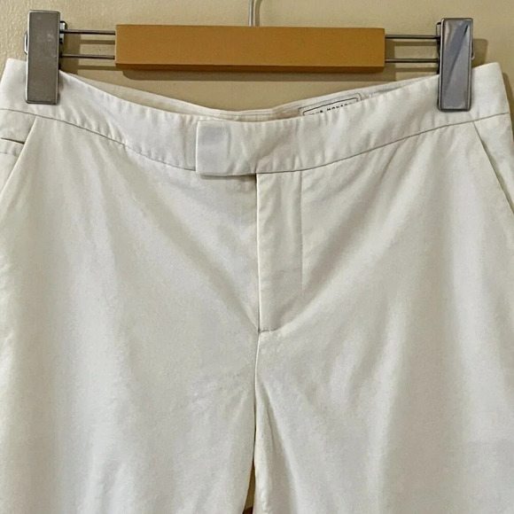 Club Monaco| Cool Summer Wool Culotte Pant Ivory Minimalist Cropped Capri Sz 0 - Picture 3 of 6
